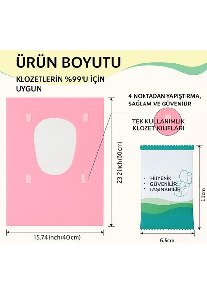 50 Adet Kullan At Pratik Kullanımlı Hijyenik Klozet Kapağı Poşeti fırsatları