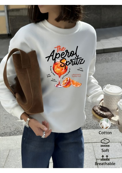 Premium Oversize Kesim Uzun Kollu Baskılı Sweatshirt