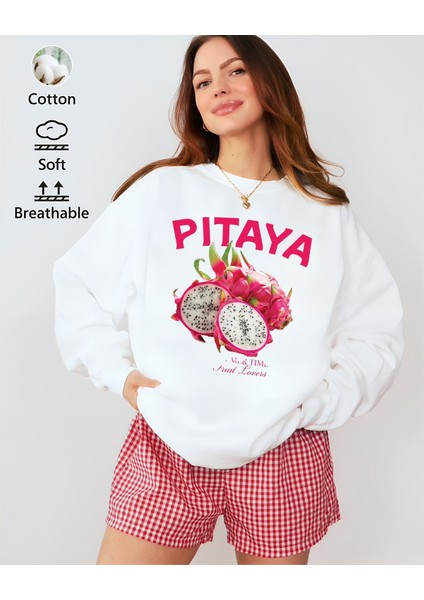 Premium Oversize Kesim Uzun Kollu Baskılı Sweatshirt