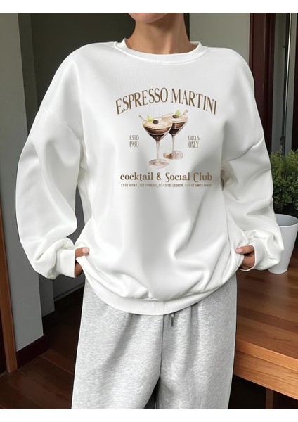Premium Oversize Kesim Uzun Kollu Baskılı Sweatshirt