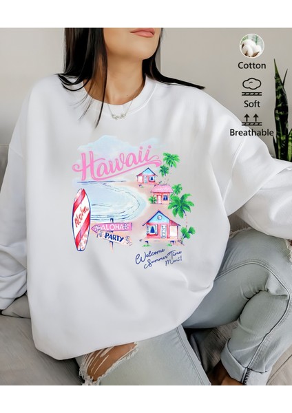 Premium Oversize Kesim Uzun Kollu Baskılı Sweatshirt