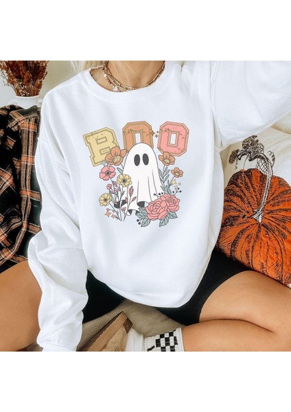 Premium Oversize Kesim Uzun Kollu Baskılı Sweatshirt