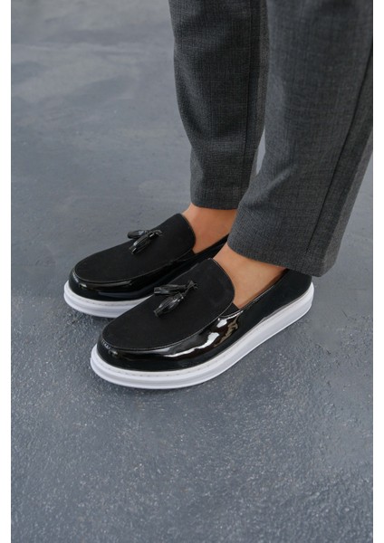 MN002 - Rbt Loafer Verniciata Erkek Ayakkabı Sıyah