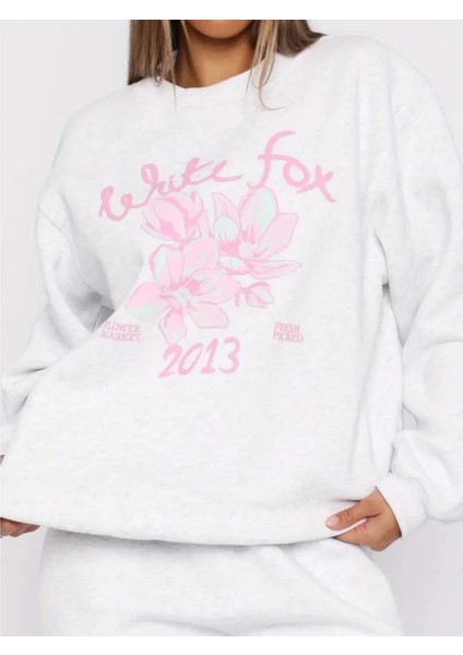 Premium Oversize Kesim Uzun Kollu Baskılı Sweatshirt