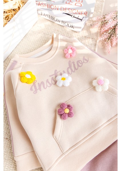 Iki Iplik Şardonlu Pamuklu 2'li Kız Bebek/çocuk Takım Set fiyatları