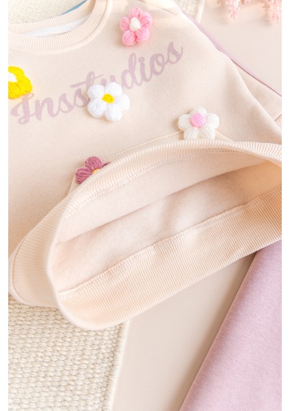 Iki Iplik Şardonlu Pamuklu 2'li Kız Bebek/çocuk Takım Set modelleri