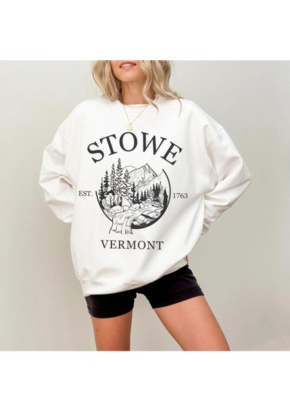 Premium Oversize Kesim Uzun Kollu Baskılı Sweatshirt