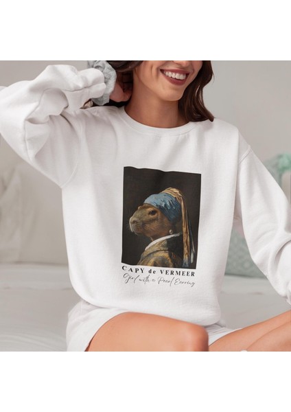 Premium Oversize Kesim Uzun Kollu Baskılı Sweatshirt