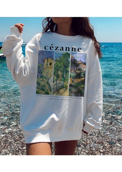 Premium Oversize Kesim Uzun Kollu Baskılı Sweatshirt