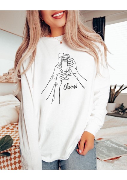 Premium Oversize Kesim Uzun Kollu Baskılı Sweatshirt