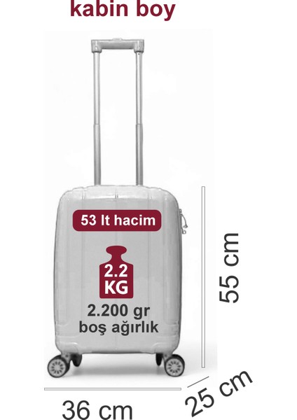 Pp Esnek Kırılmaz Kabin Küçük Boy Valiz 55 cm fırsatları