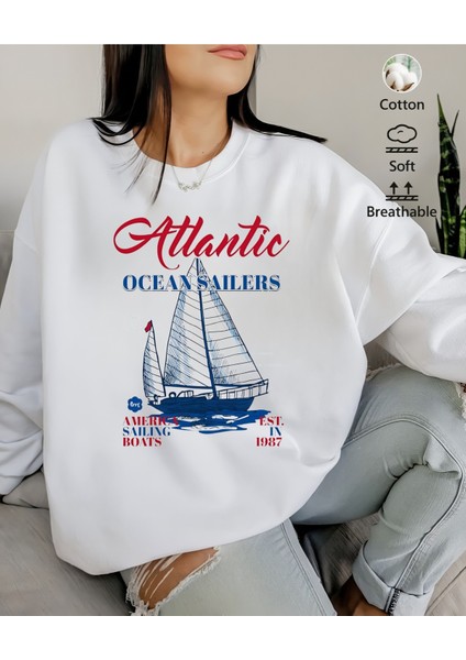 Premium Oversize Kesim Uzun Kollu Baskılı Sweatshirt