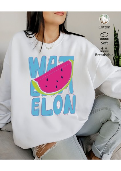 Premium Oversize Kesim Uzun Kollu Baskılı Sweatshirt