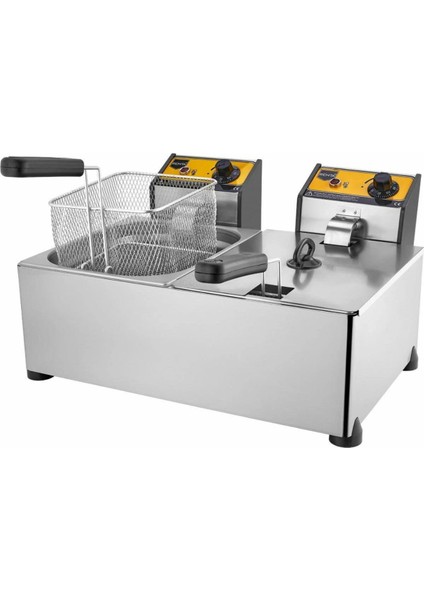 5+5 Lt Metal Elektrikli Fritöz, Sağlıklı ve Pratik Kullanım