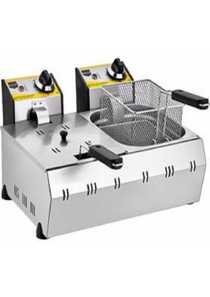 5+5 Lt Metal Elektrikli Fritöz, Sağlıklı ve Pratik Kullanım fırsatları