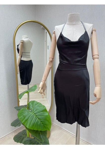 Kadın Saten Elbise modelleri