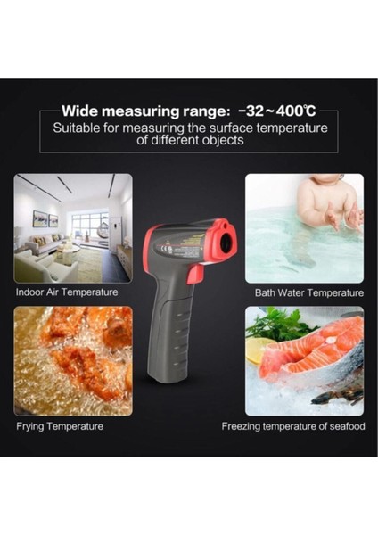 Unı-T UT300S Infrared Lazer Termometre Kızılötesi Temassız Sıcaklık Ölçer 153*108*40MM indirimleri