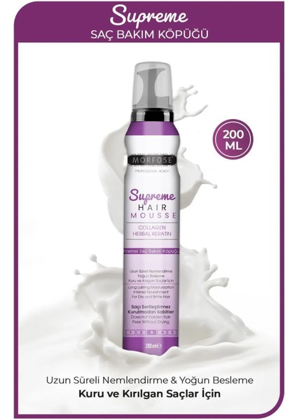 Supreme Saç Köpük 200 ml - Nemlendirme fırsatları