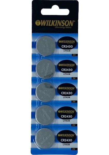 Wılkınson 2430 3V Lityum Düğme Pil 5'li Paket