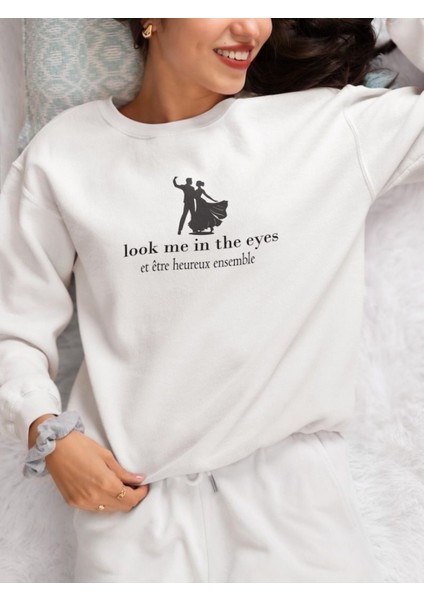 Premium Oversize Kesim Uzun Kollu Baskılı Sweatshirt