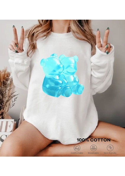 Premium Oversize Kesim Uzun Kollu Baskılı Sweatshirt