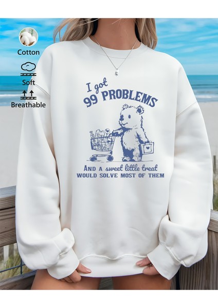 Premium Oversize Kesim Uzun Kollu Baskılı Sweatshirt