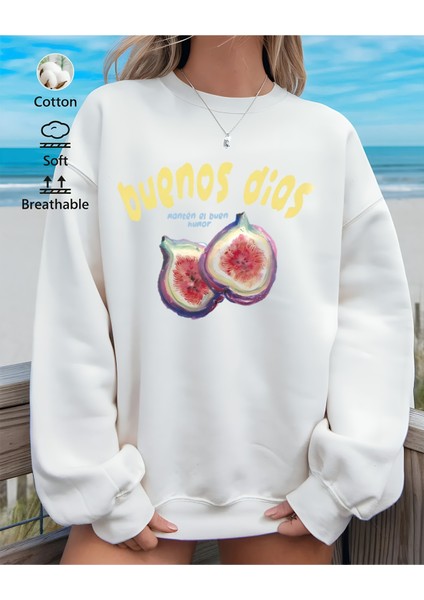 Premium Oversize Kesim Uzun Kollu Baskılı Sweatshirt