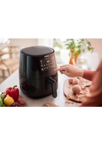 Siyah Airfryer L ile Sağlıklı ve Lezzetli Yemekler, Az Yağlı ve Pratik Kullanım fiyatları