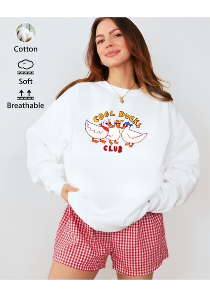 Premium Oversize Kesim Uzun Kollu Baskılı Sweatshirt