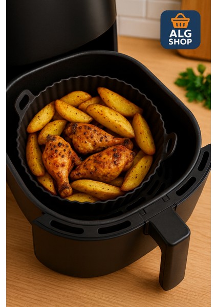 Siyah Çok Amaçlı Airfryer Silikon Kabı Dayanıklı, Isıya Dayanıklı, Kolay Kullanım modelleri