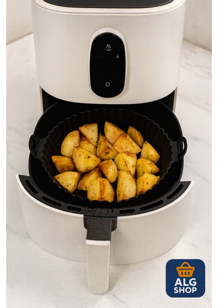 Siyah Çok Amaçlı Airfryer Silikon Kabı Dayanıklı, Isıya Dayanıklı, Kolay Kullanım fırsatları