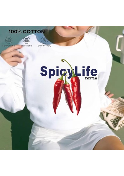 Premium Oversize Kesim Uzun Kollu Baskılı Sweatshirt