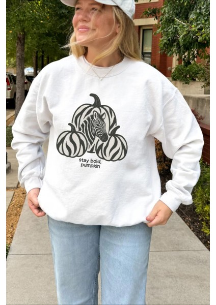 Premium Oversize Kesim Uzun Kollu Baskılı Sweatshirt