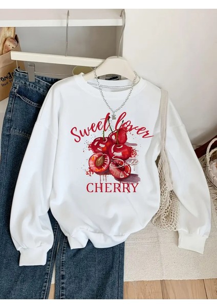 Premium Oversize Kesim Uzun Kollu Baskılı Sweatshirt