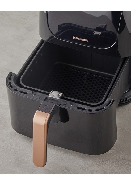 Sıcak Tutma Hazneli 1500W Xl Airfryer, Siyah-Bakır Renk, Sağlıklı ve Lezzetli Pişirme