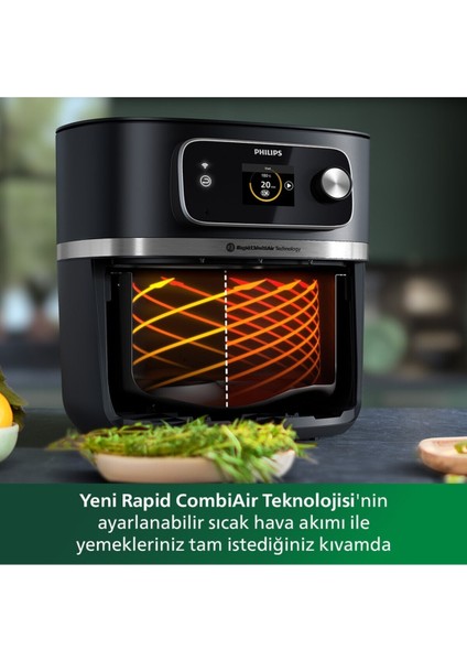 2200 W Airfryer 8.3 L Xxl, Gıda Termometreli, 2 Kg, Bağlantılı, Beyaz indirimleri