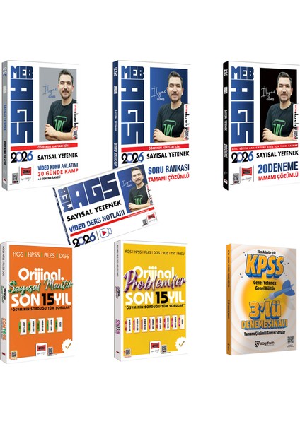 2026 Meb Ags Sayısal Yetenek Video Ders-Soru Bankası-20 Deneme-S.mantık ve Problemler Çıkmış Sorular