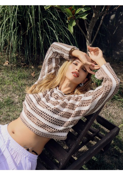 Efes Örme File Crop Bluz fırsatları