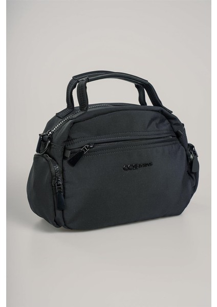 Kadın Kumaş Fermuar Kapamalı El Omuz Çantası