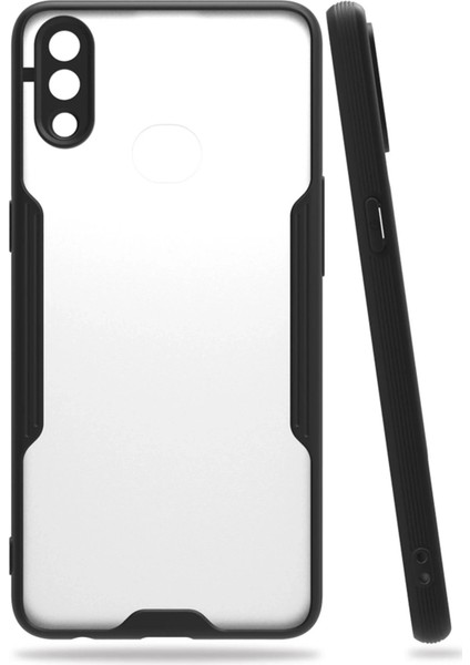 Samsung Galaxy A10S Kılıf Platin Silikon - Siyah - BRF19103-1941