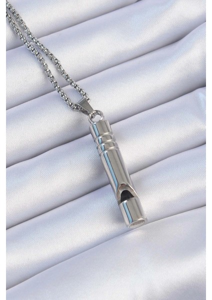 Acil Durum Düdüğü 316L Çelik Kararma Yapmaz Yüksek Desibel Kolye Unisex - TJ-EBK1200
