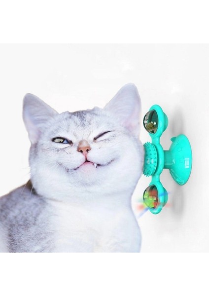 Pet Malzemeleri Vantuzlu Fırıldak Toplu Dönen Şeffaf Depo Tasarım Interaktif Kedi Oyuncağı (4887) fiyatları