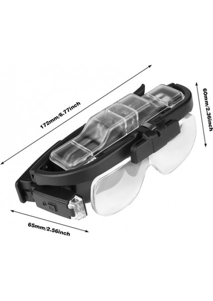 Şarjlı Gözlük Tip Büyüteç Mercek Lup Lensleriyle Taşıma Çantalı 11642DC modelleri