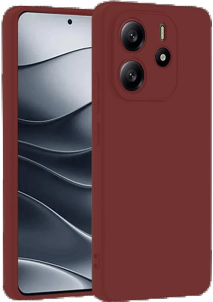 Xiaomi Redmi Note 14 4g Kılıf First Silikon - Bordo - BRF12405-6751