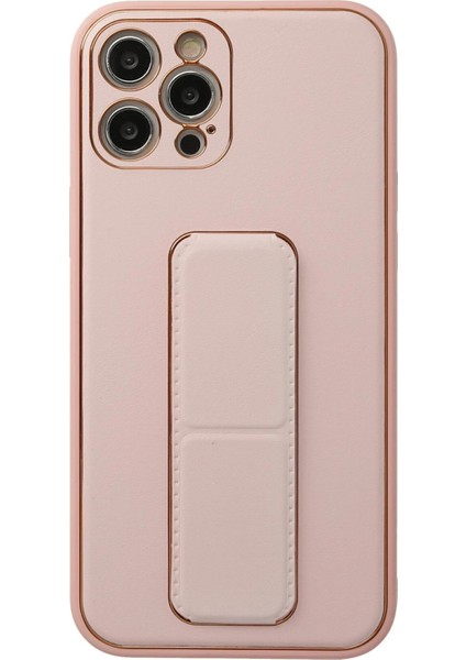 iPhone 12 Pro Kılıf Coco Deri Standlı Kapak - Pembe - BRF19094-9898