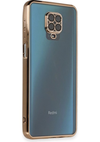 Xiaomi Redmi Note 9 Pro Kılıf Lensli Silikon - Gold - BRF15517-5582
