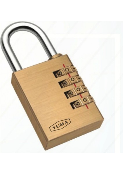 Pirinç Şifreli Asma Kilit - 3 Basamaklı 20MM