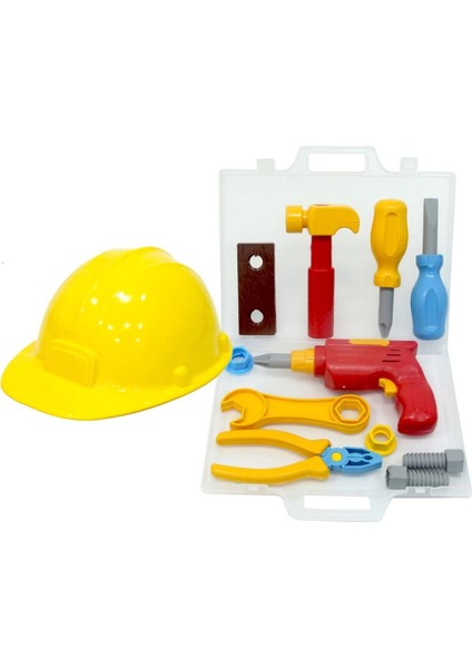 Nessiworld Minik Usta Çantalı Baretli Tamir Seti