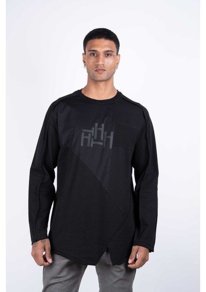 Erkek Regular Fit Uzun Kollu Siyah Sweat modelleri