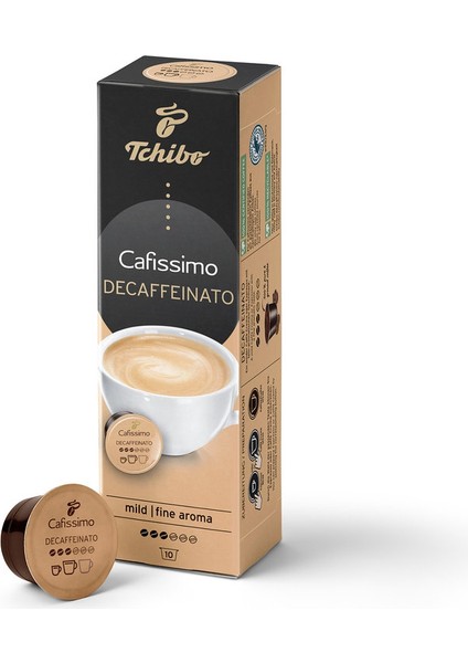 Cafissimo Decaffeinato | Kafeinsiz Kapsül Kahve 70 G (10’lu Paket) | Cafissimo Makine Uyumlu